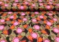 Preview: Alisia cotton poplin dark brown fabric with flowers